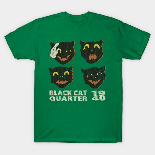 Black Cat Quartet 1940s Halloween T-Shirt by vender